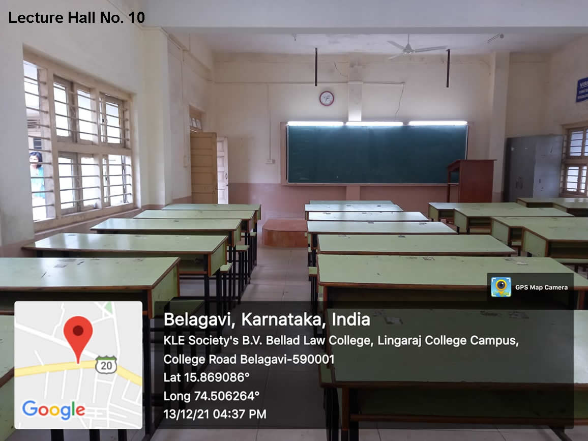 Classrooms – K. L. E. SOCIETY’S B. V. Bellad Law College , Belagavi