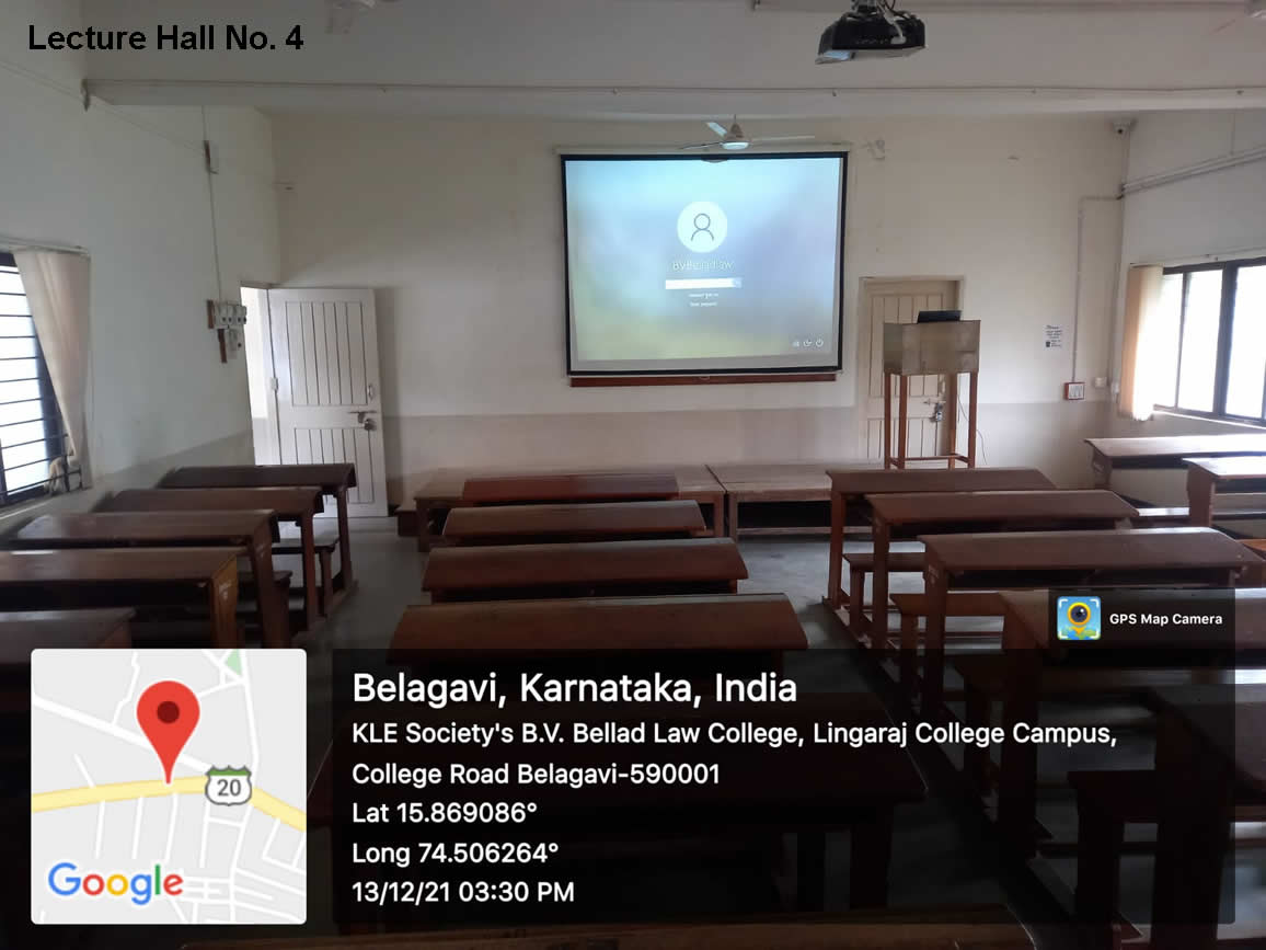 Classrooms – K. L. E. SOCIETY’S B. V. Bellad Law College , Belagavi